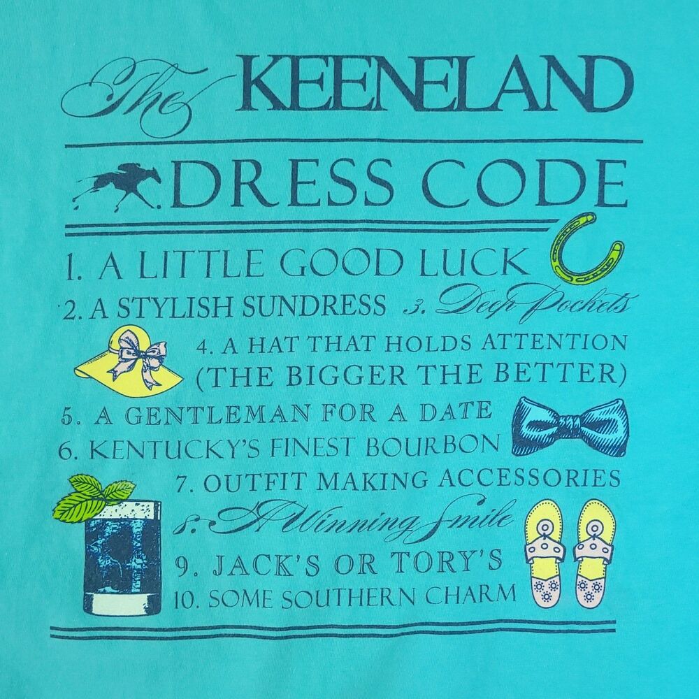 Southern Proper Keeneland Dress Code TShirt Womens Medium Pocket Comfort Colors